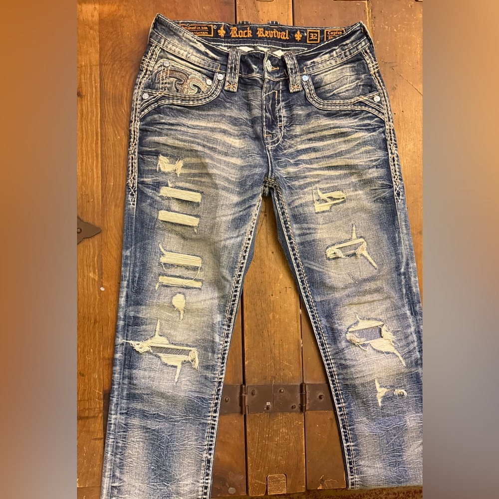 Mens Rock Revival Jeans